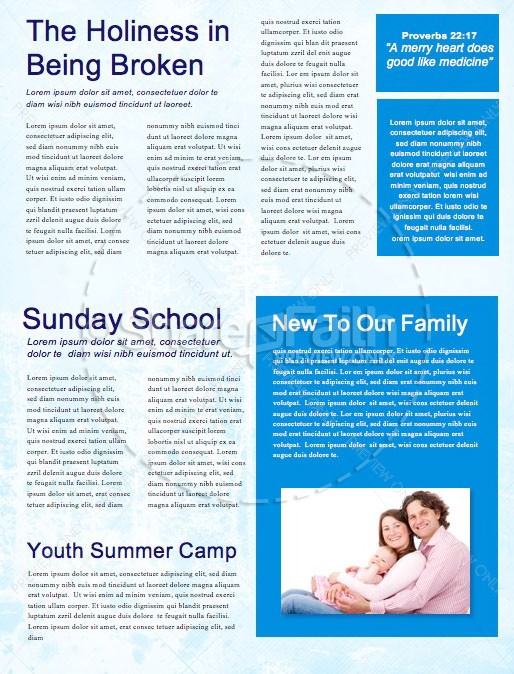 Winter Retreat Church Newsletter Template | page 2