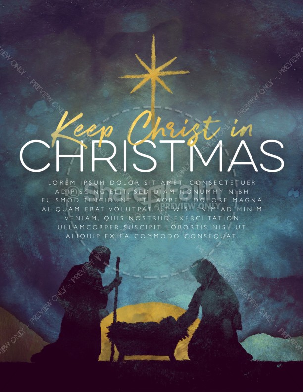 Keep Christ In Christmas Flyer Template Thumbnail Showcase