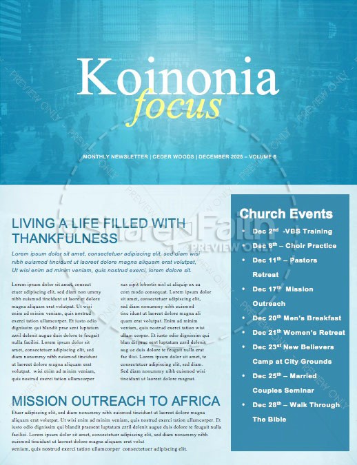 Seek First The Kingdom Of God Church Newsletter Thumbnail Showcase