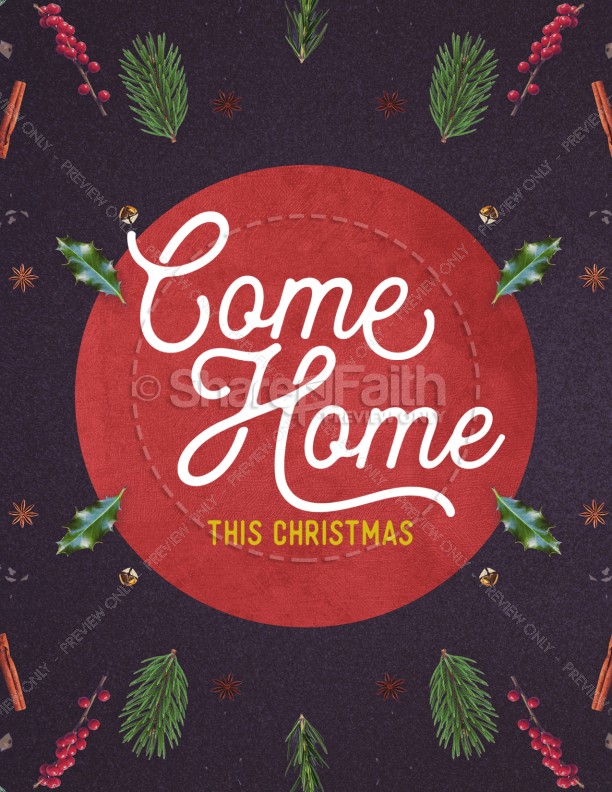 Come Home This Christmas Church Flyer Thumbnail Showcase