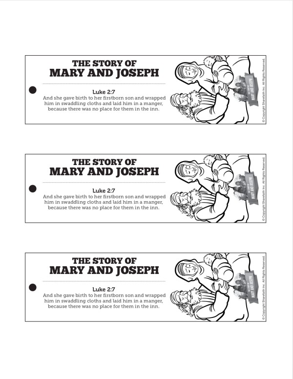 Luke 2 Mary and Joseph Christmas Story Bible Bookmarks Thumbnail Showcase