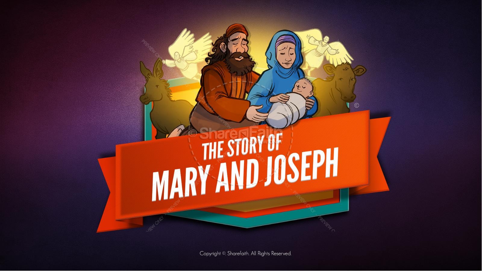 Luke 2 Mary and Joseph Christmas Kids Bible Story Thumbnail 1