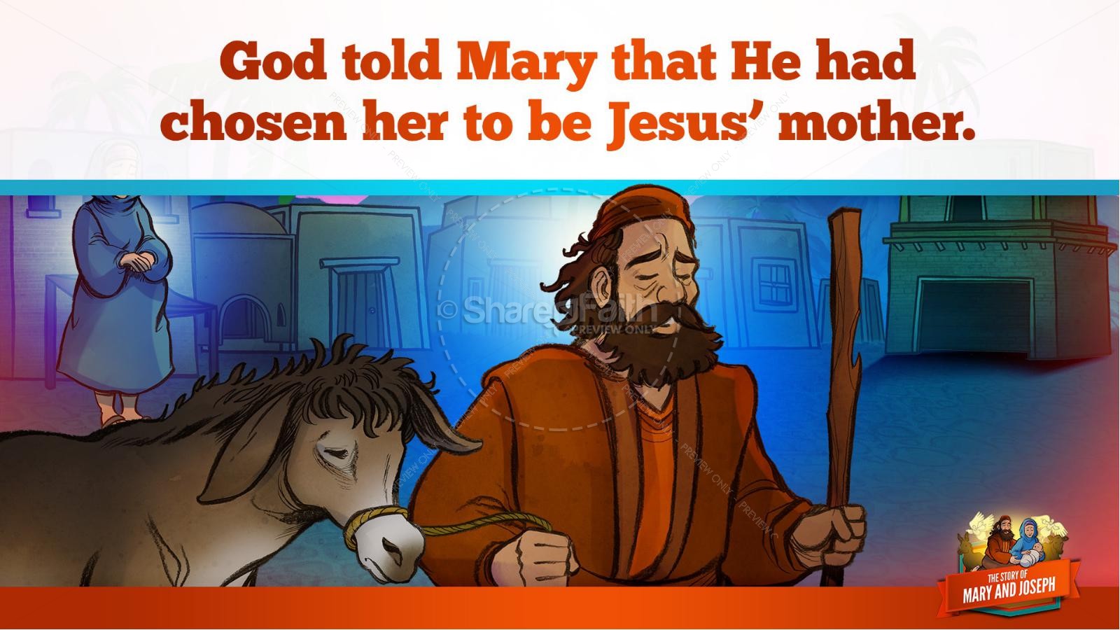 Luke 2 Mary and Joseph Christmas Kids Bible Story Thumbnail 16