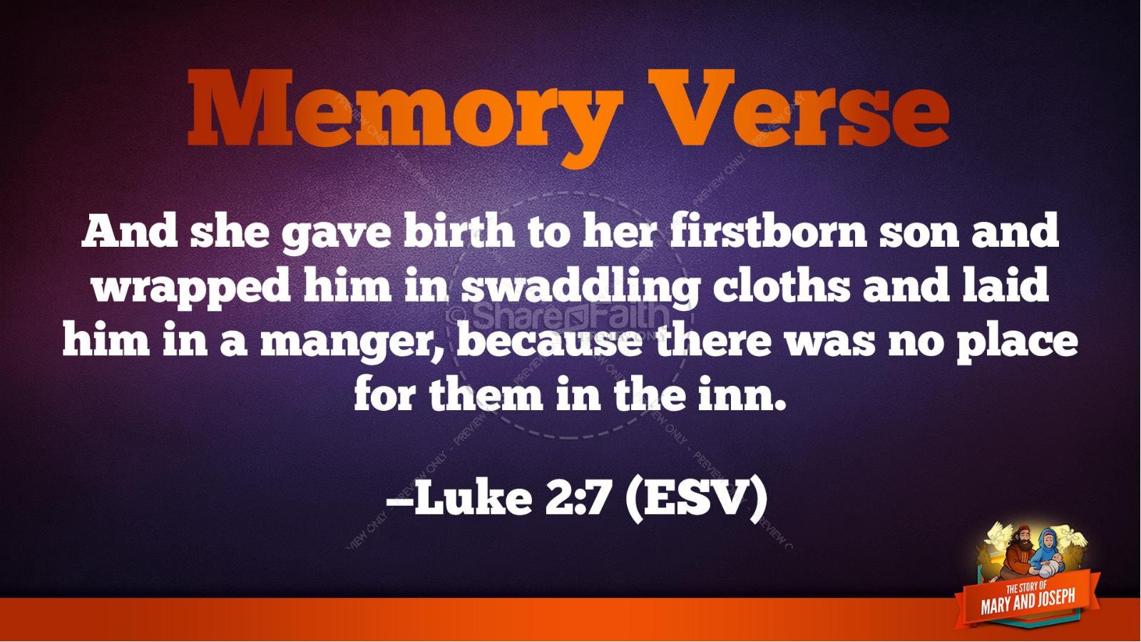 Luke 2 Mary and Joseph Christmas Kids Bible Story Thumbnail 40
