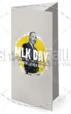 MLK Day Service Tri Fold Bulletin Template Thumbnail Showcase