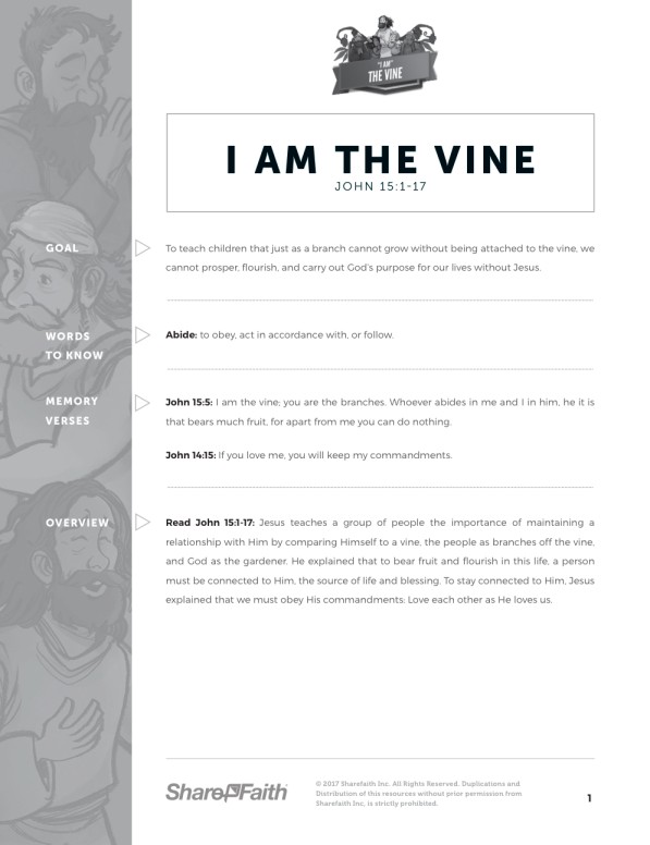 John 15 I Am The Vine Curriculum Thumbnail Showcase