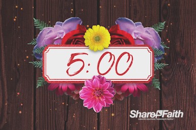 Valentine's Day Floral Countdown Timer