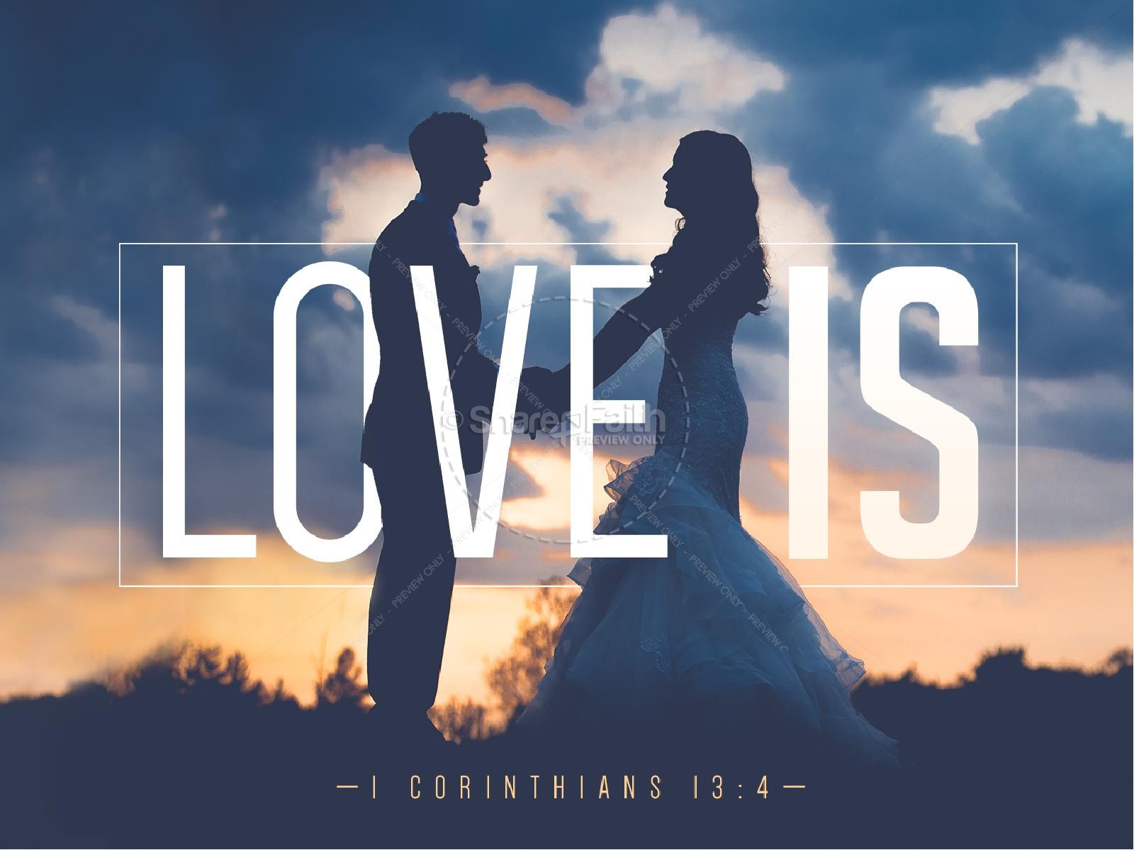Love Is Bible Verse Sermon PowerPoint Thumbnail 1