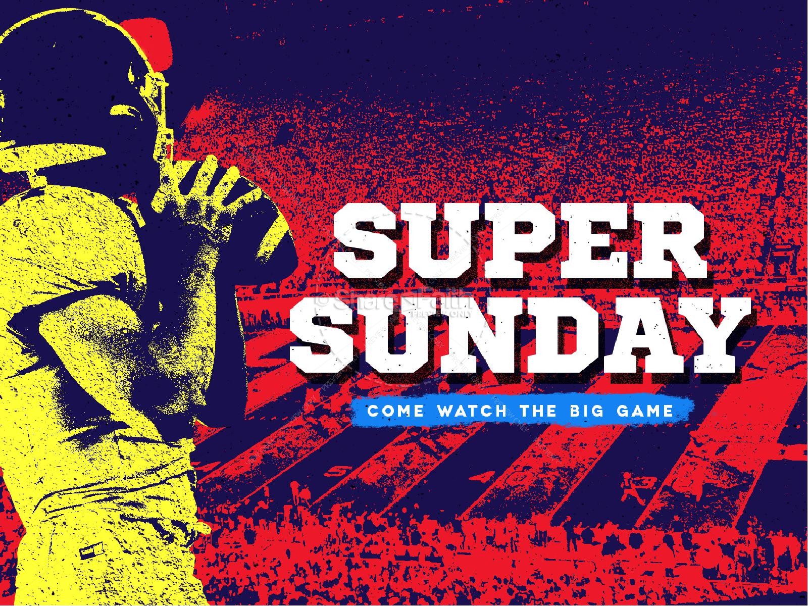 Super Sunday Football Church PowerPoint Thumbnail 1