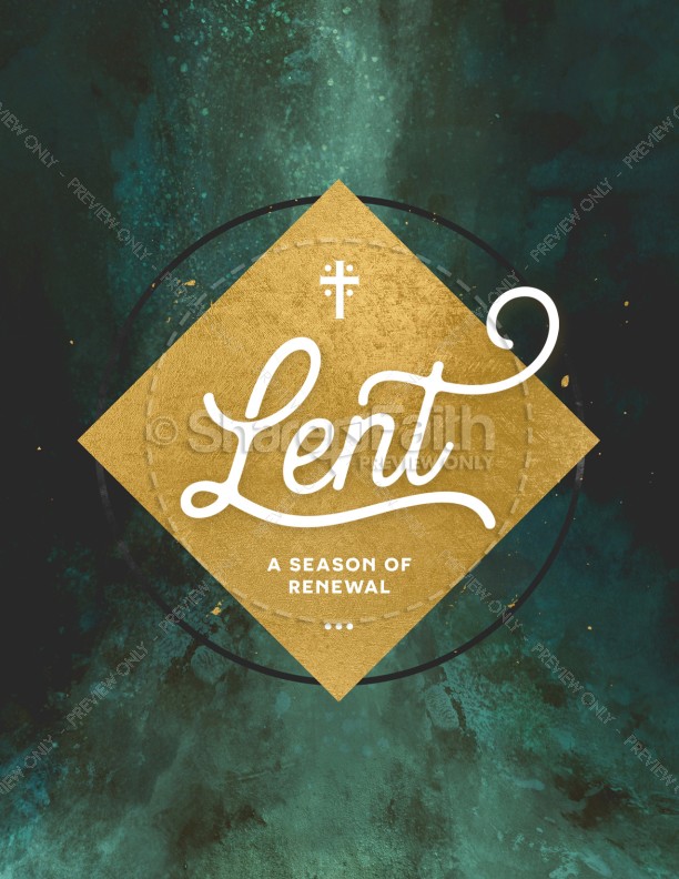 Lent Ash Wednesday Church Flyer Template Thumbnail Showcase