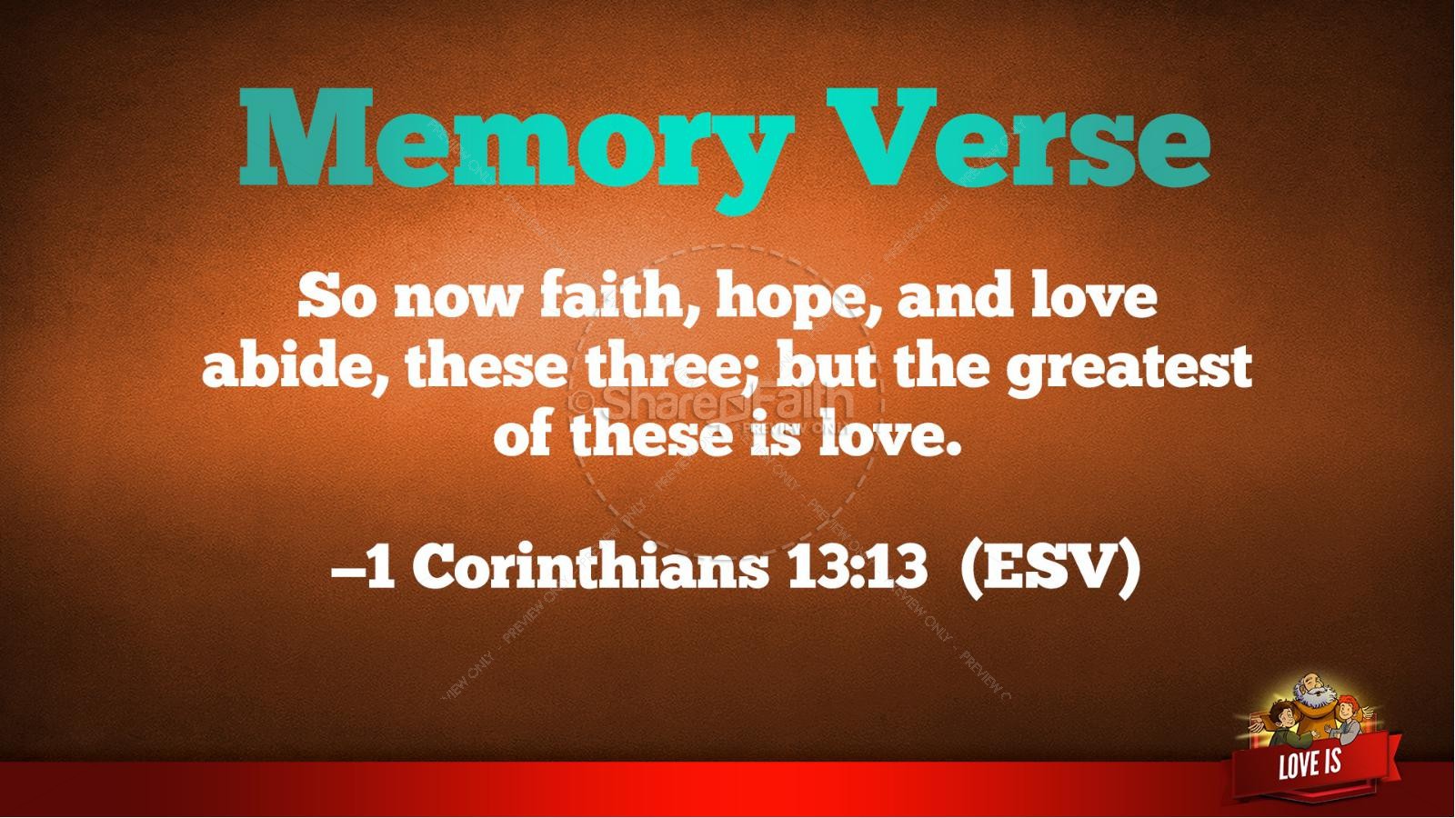 1 Corinthians 13 Love Is Kids Bible Story | slide 39