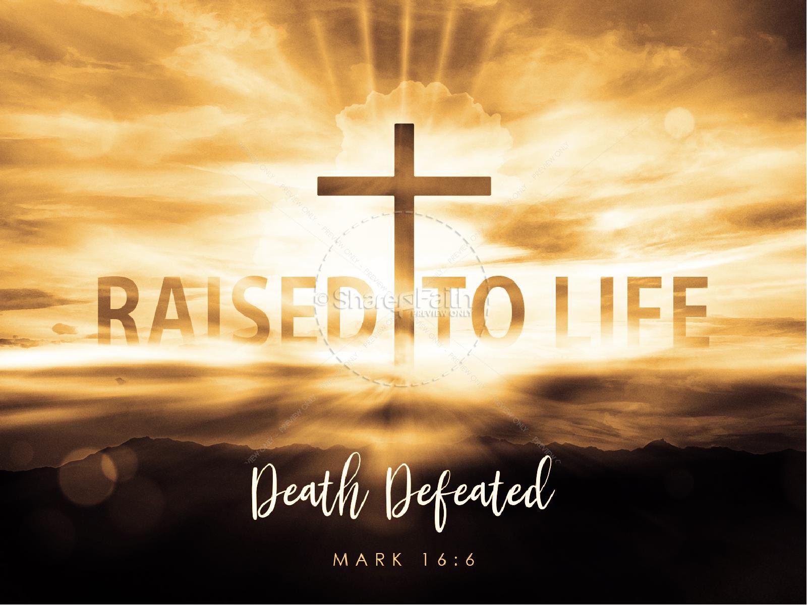 Raised To Life Easter PowerPoint Template