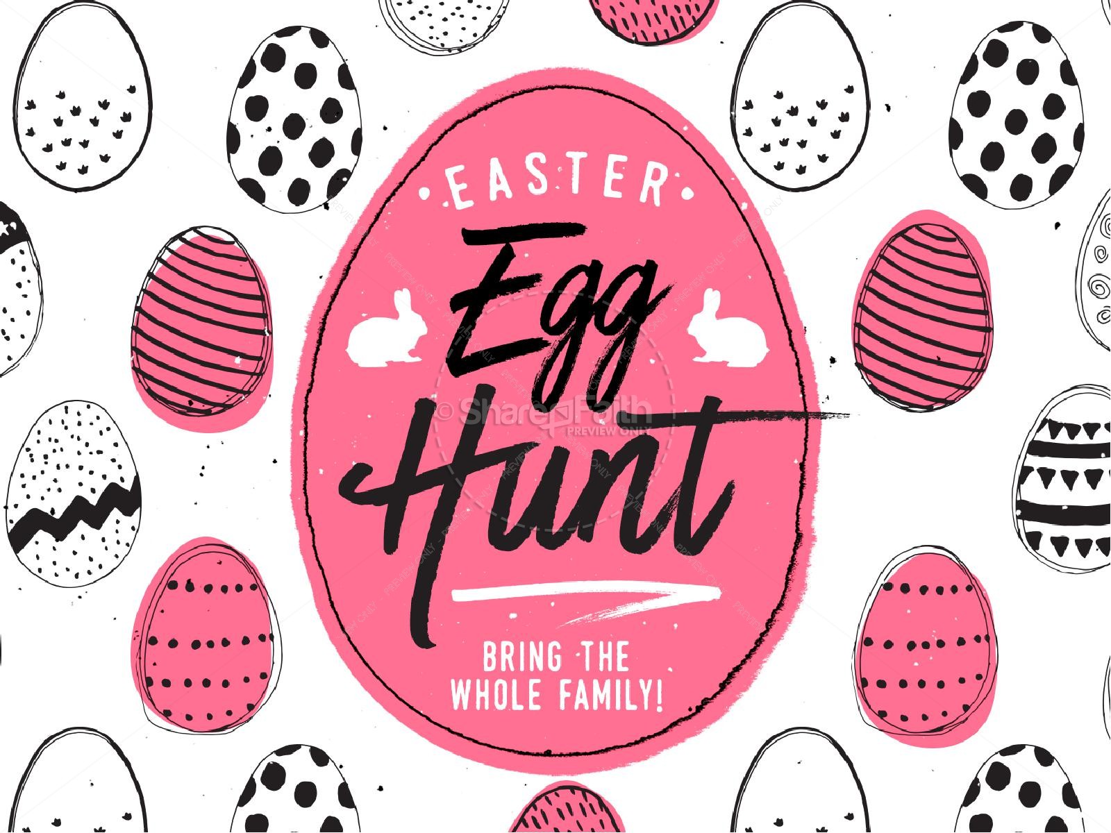 Church Easter Egg Hunt PowerPoint Template