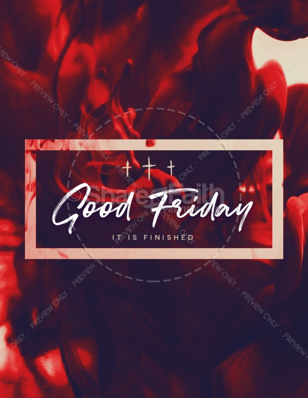 Good Friday It Is Finished Flyer Template Thumbnail Showcase