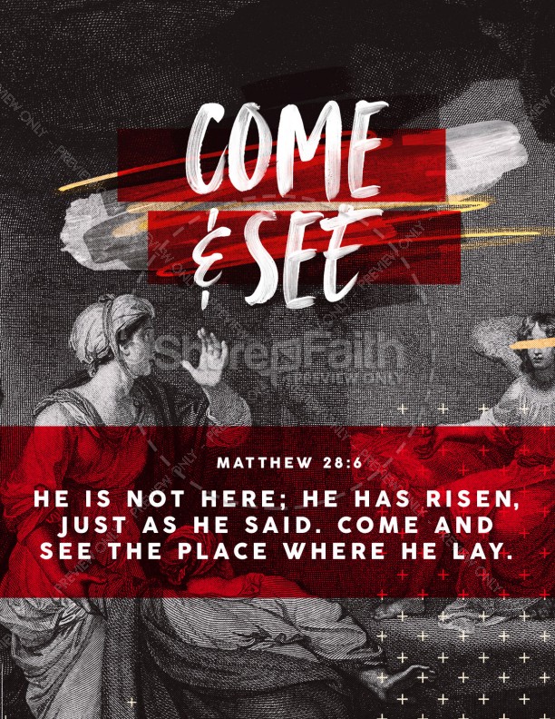 He Is Not Here For He Is Risen Easter Flyer Template Thumbnail Showcase