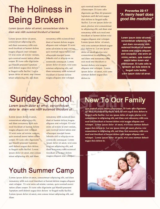 Risen King Easter Church Newsletter Template | page 2