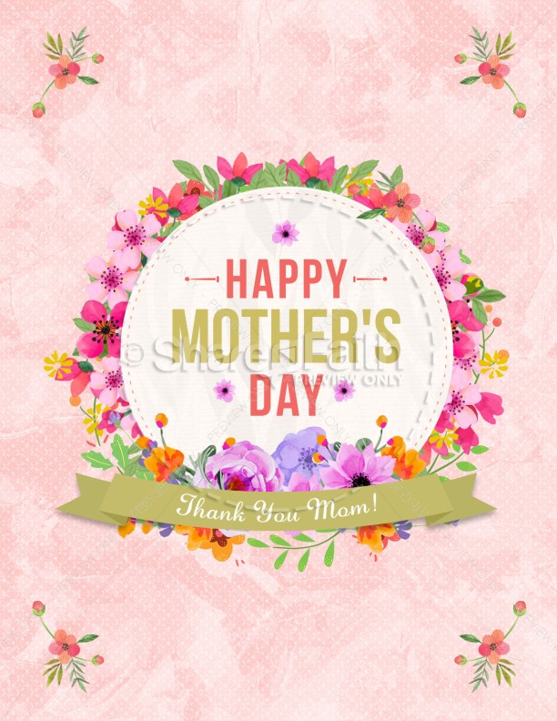 Happy Mother's Day Thank You Mom Flyer Template Thumbnail Showcase
