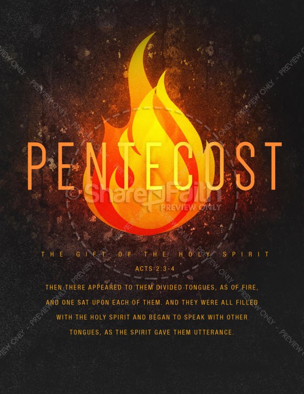 Pentecost Gift Of The Holy Spirit Flyer Template Thumbnail Showcase