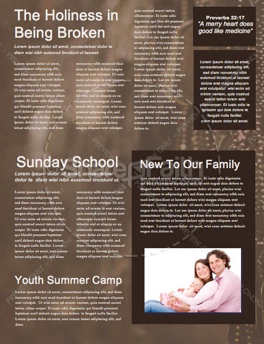 Memorial Day Dog Tags Church Newsletter Template | page 2