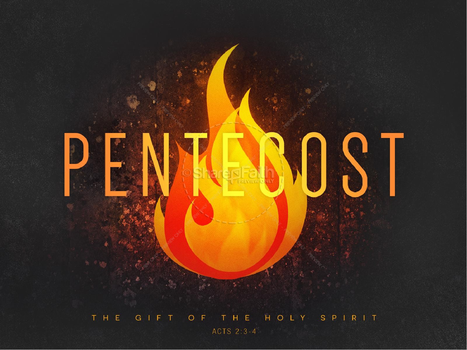 Pentecost Gift Of The Holy Spirit Sermon PowerPoint Thumbnail 1