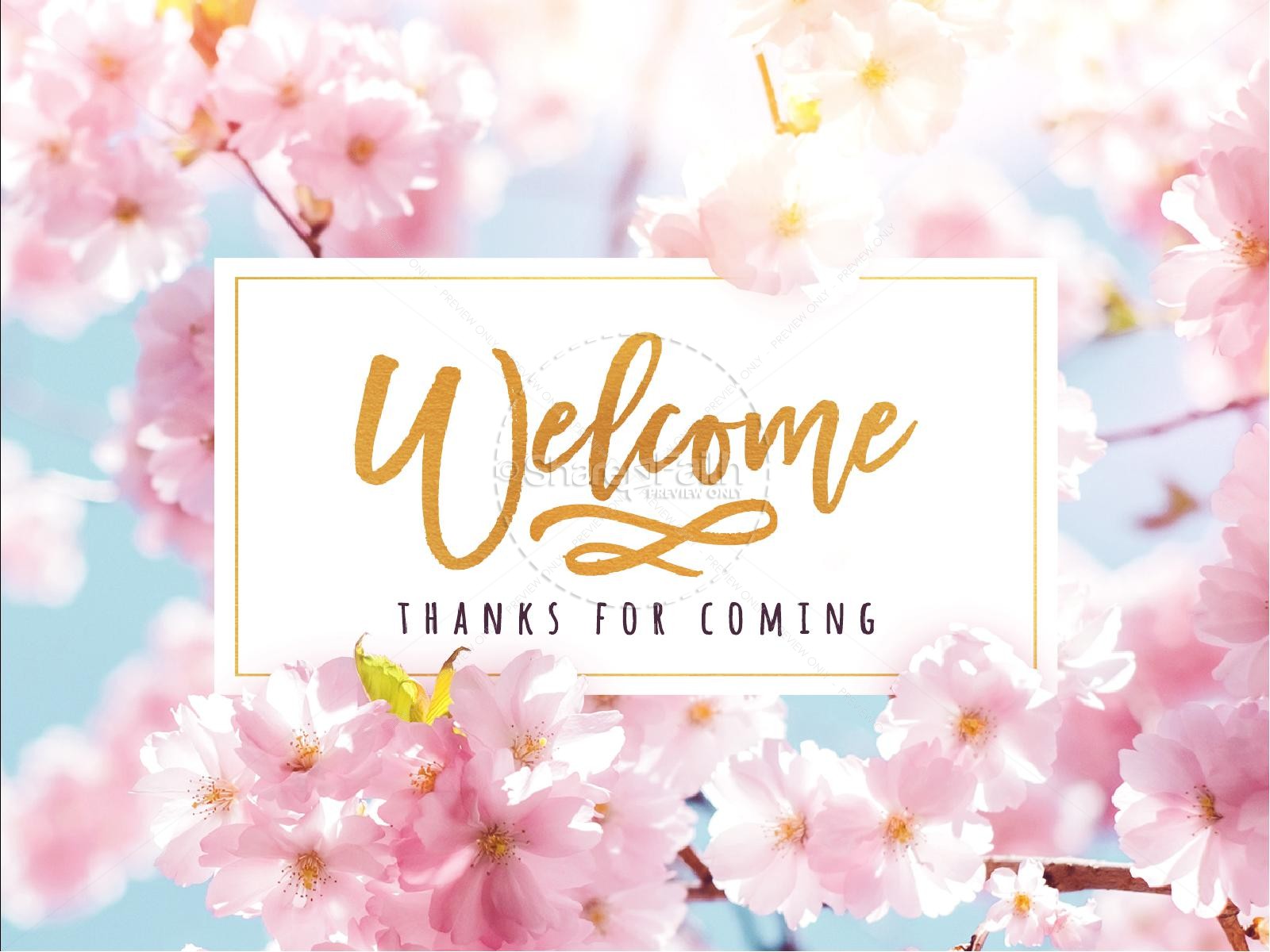 Mother's Day Cherry Blossom PowerPoint Template Thumbnail 2