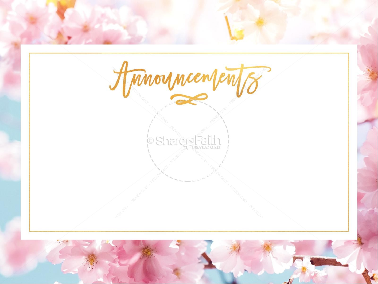 Mother's Day Cherry Blossom PowerPoint Template Thumbnail 3