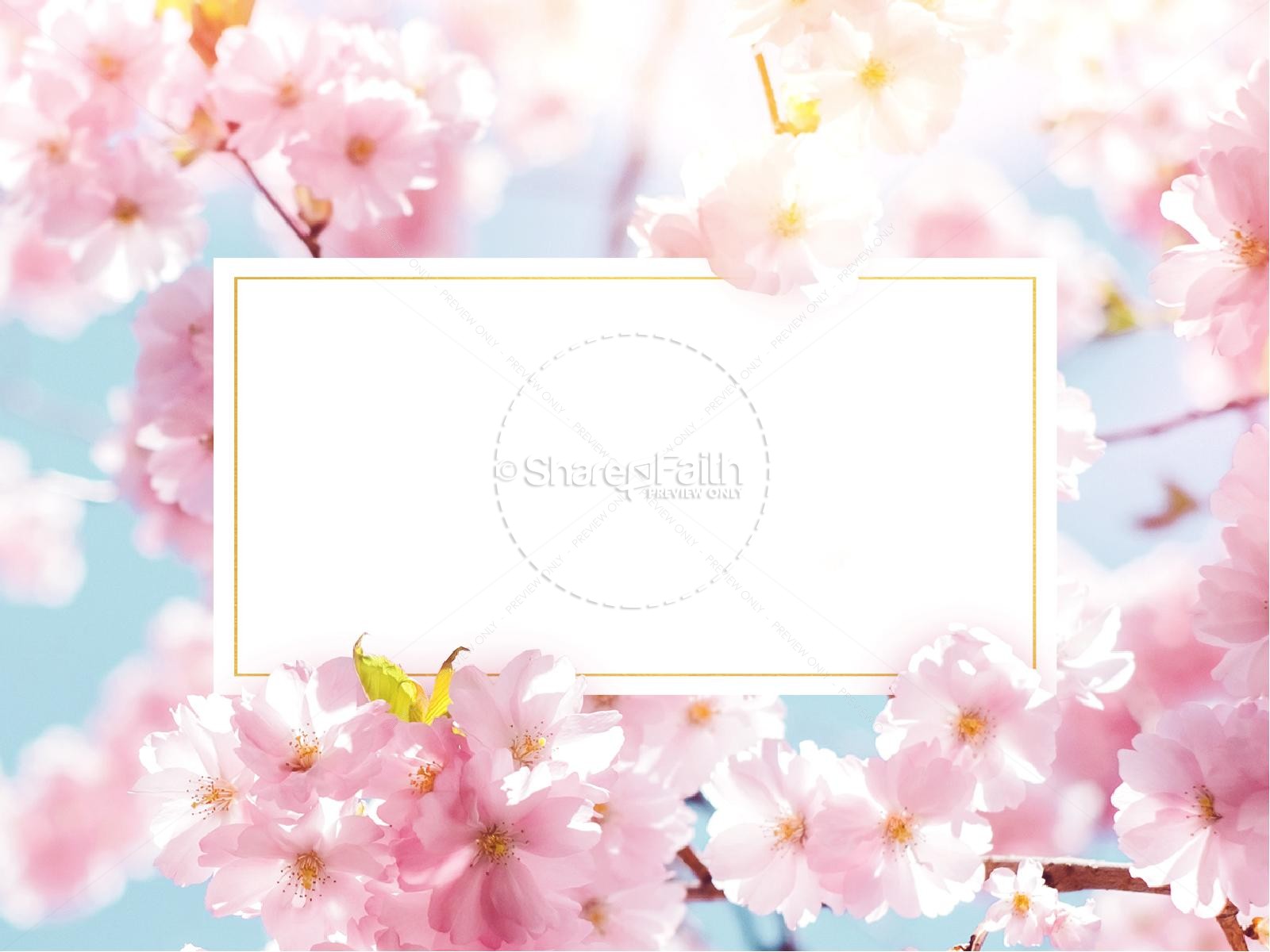 Mother's Day Cherry Blossom PowerPoint Template Thumbnail 5