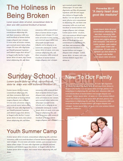The Promised Land Church Newsletter Template | page 2