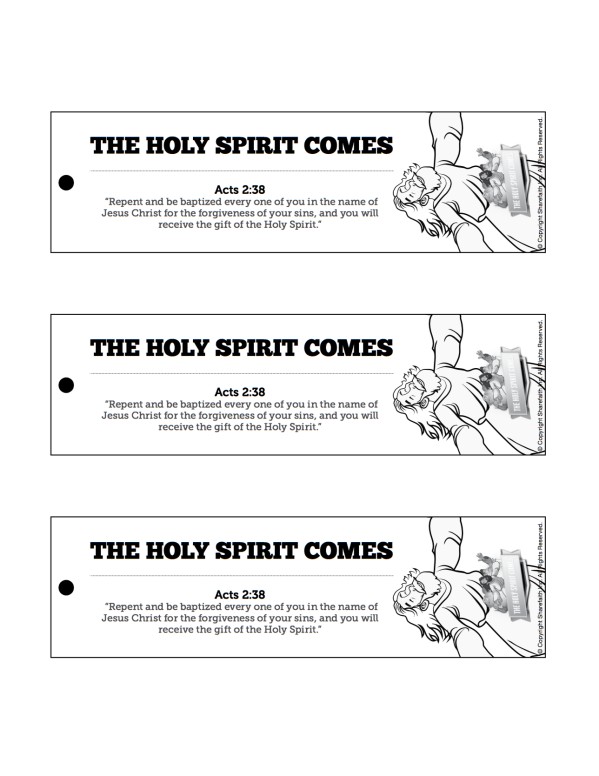 Acts 2 The Holy Spirit Comes  Bible Bookmarks Thumbnail Showcase