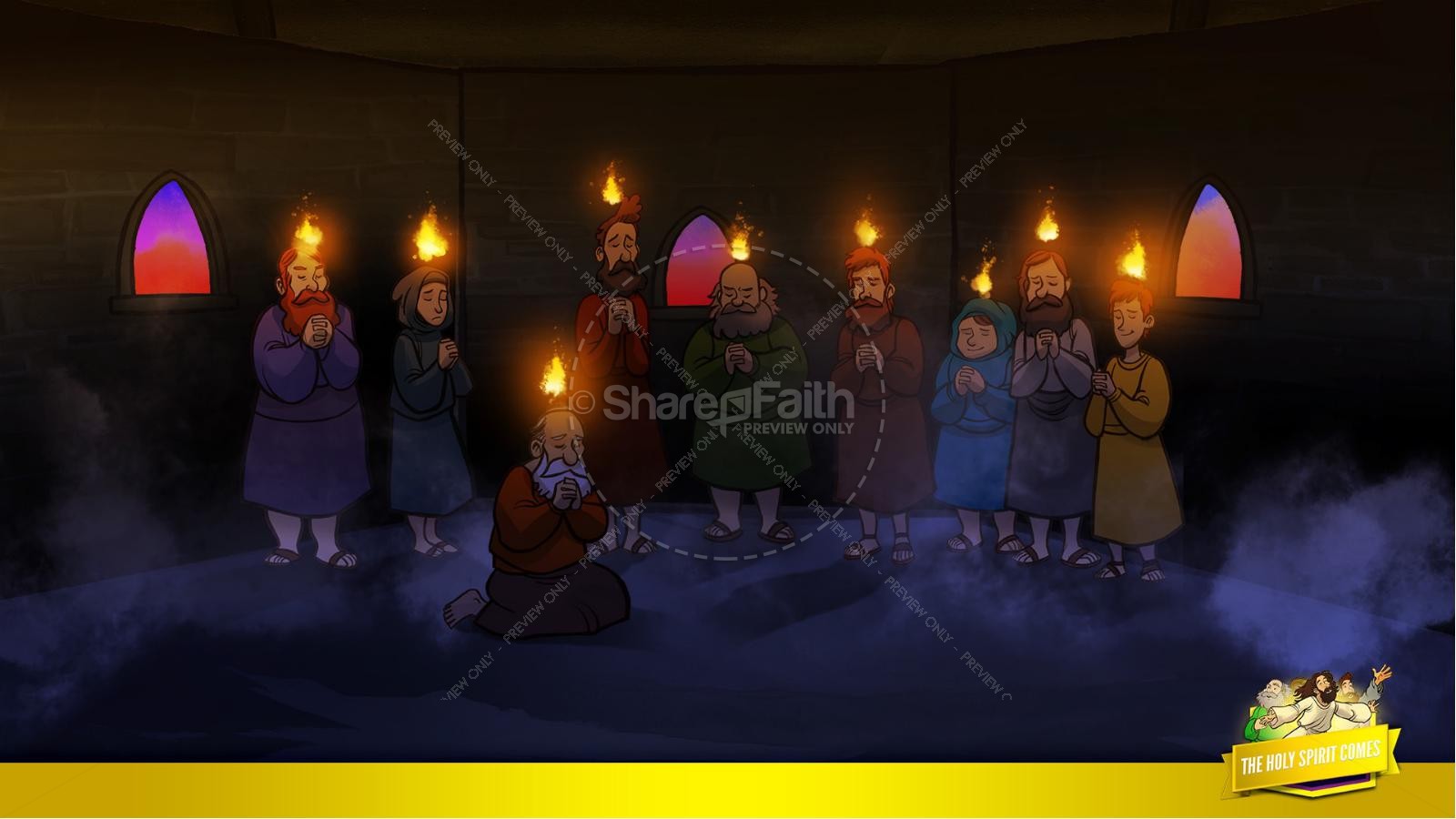 Acts 2 The Holy Spirit Comes Kids Bible Story Thumbnail 18