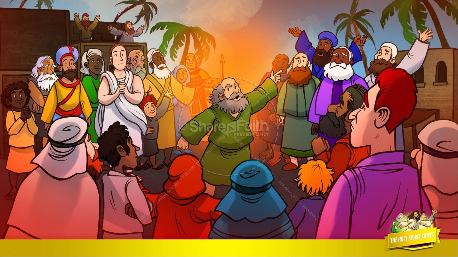 Acts 2 The Holy Spirit Comes Kids Bible Story Thumbnail 26