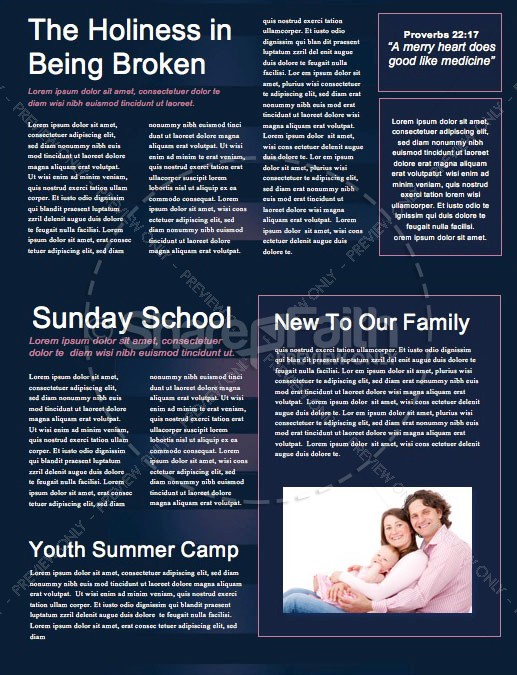 Prodigal Son Church Newsletter Template | page 2