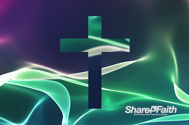 Green Cross Energy Particle Worship Motion Background