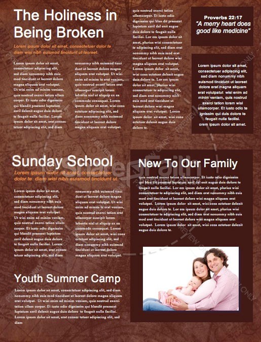 Acts Of The Apostles Church Newsletter Template | page 2