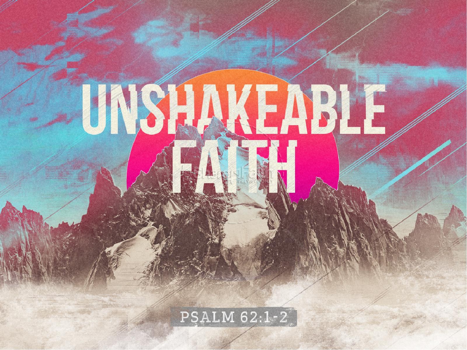 Unshakeable Faith Sermon Series PowerPoint Template Thumbnail 1