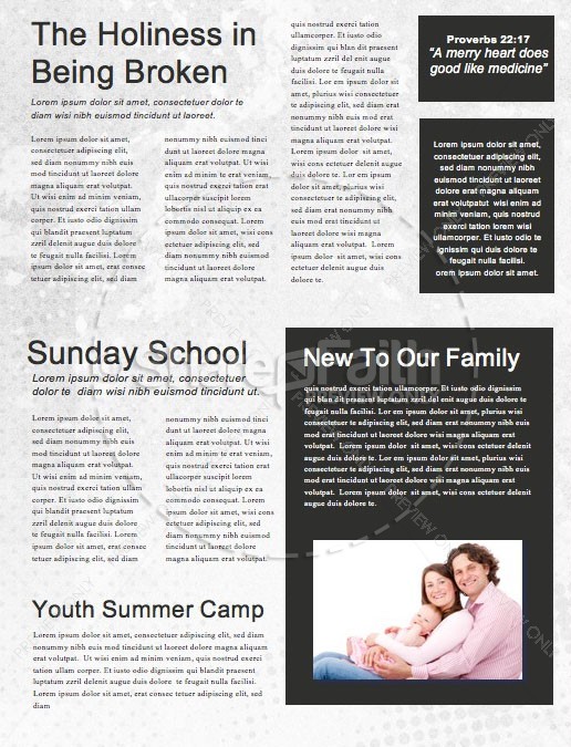 Words of Life John 3:16 Church Newsletter Template | page 2
