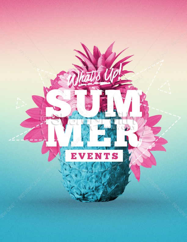 Summer Church Events Flyer Template Thumbnail Showcase