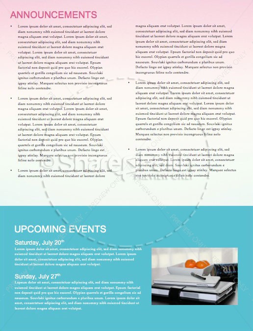 Summer Church Events Newsletter Template | page 4