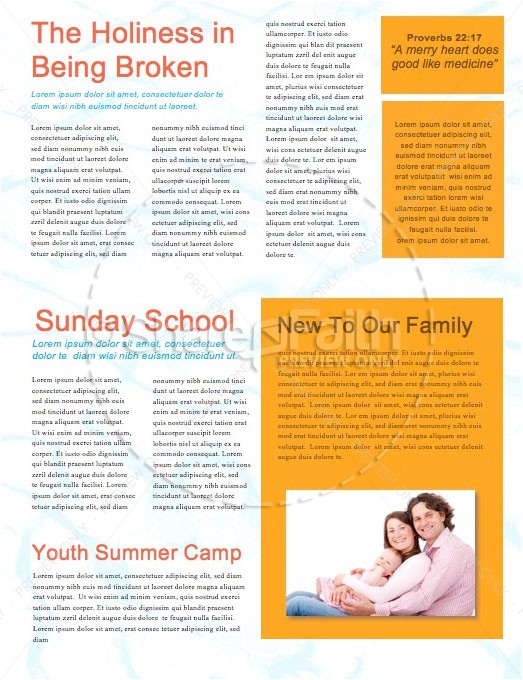 Church Summer Camp Beach Newsletter Template | page 2