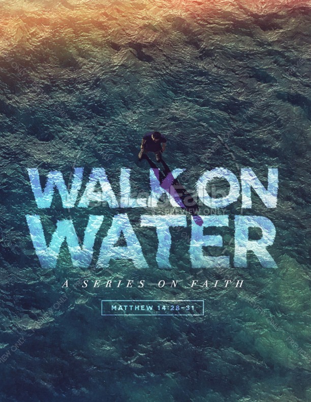 Walk On Water Church Flyer Template Thumbnail Showcase