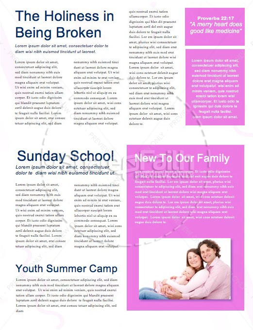 Vacation Bible School Newsletter Template | page 2