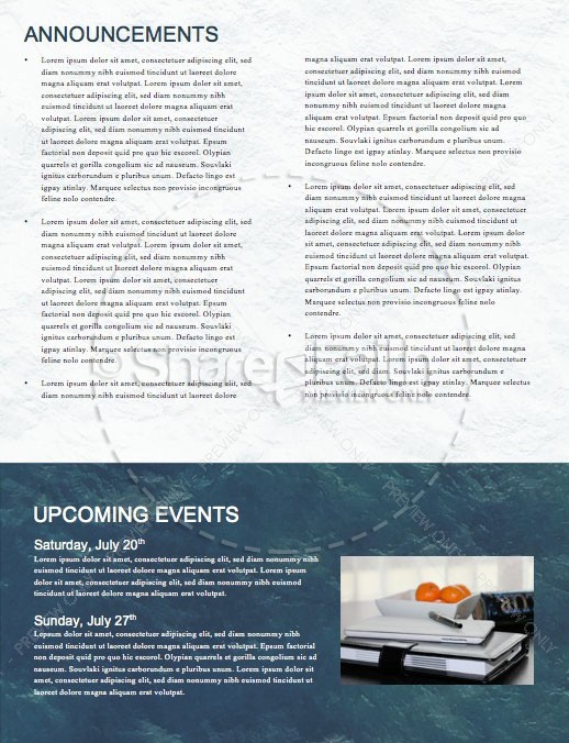 Walk On Water Church Newsletter Template | page 4