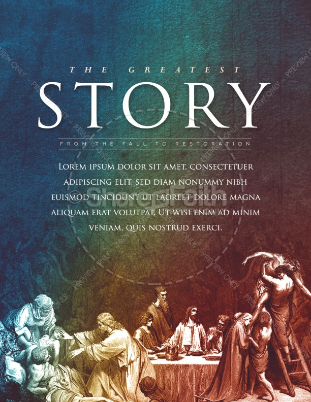 The Greatest Story Ever Told Church Flyer Thumbnail Showcase