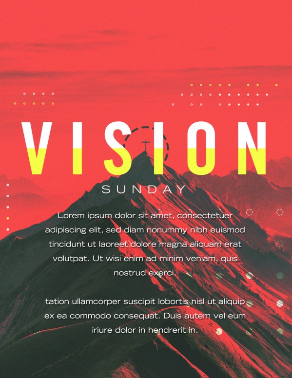 Vision Sunday Red Mountains Church Flyer