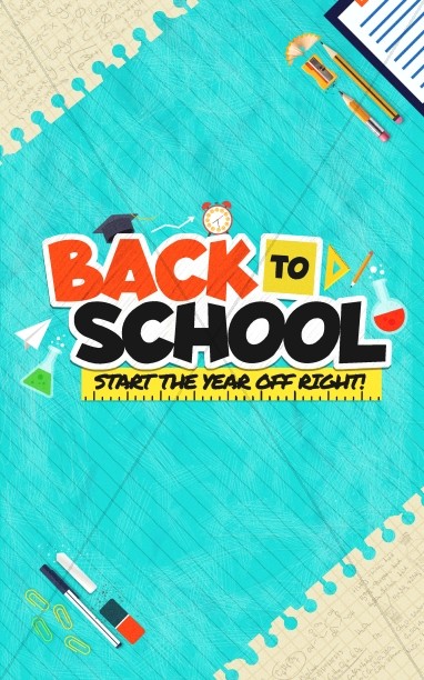 Back To School Kids Church Bulletin Cover Thumbnail Showcase