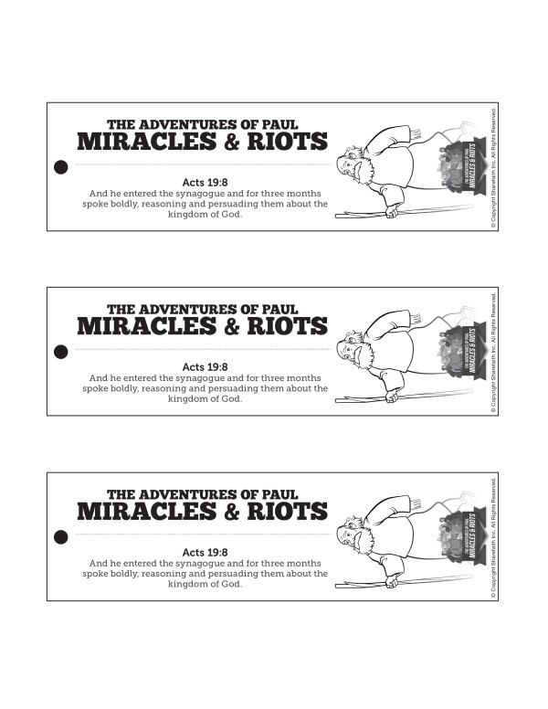 Acts 19 Miracles & Riots Bible Bookmarks Thumbnail Showcase