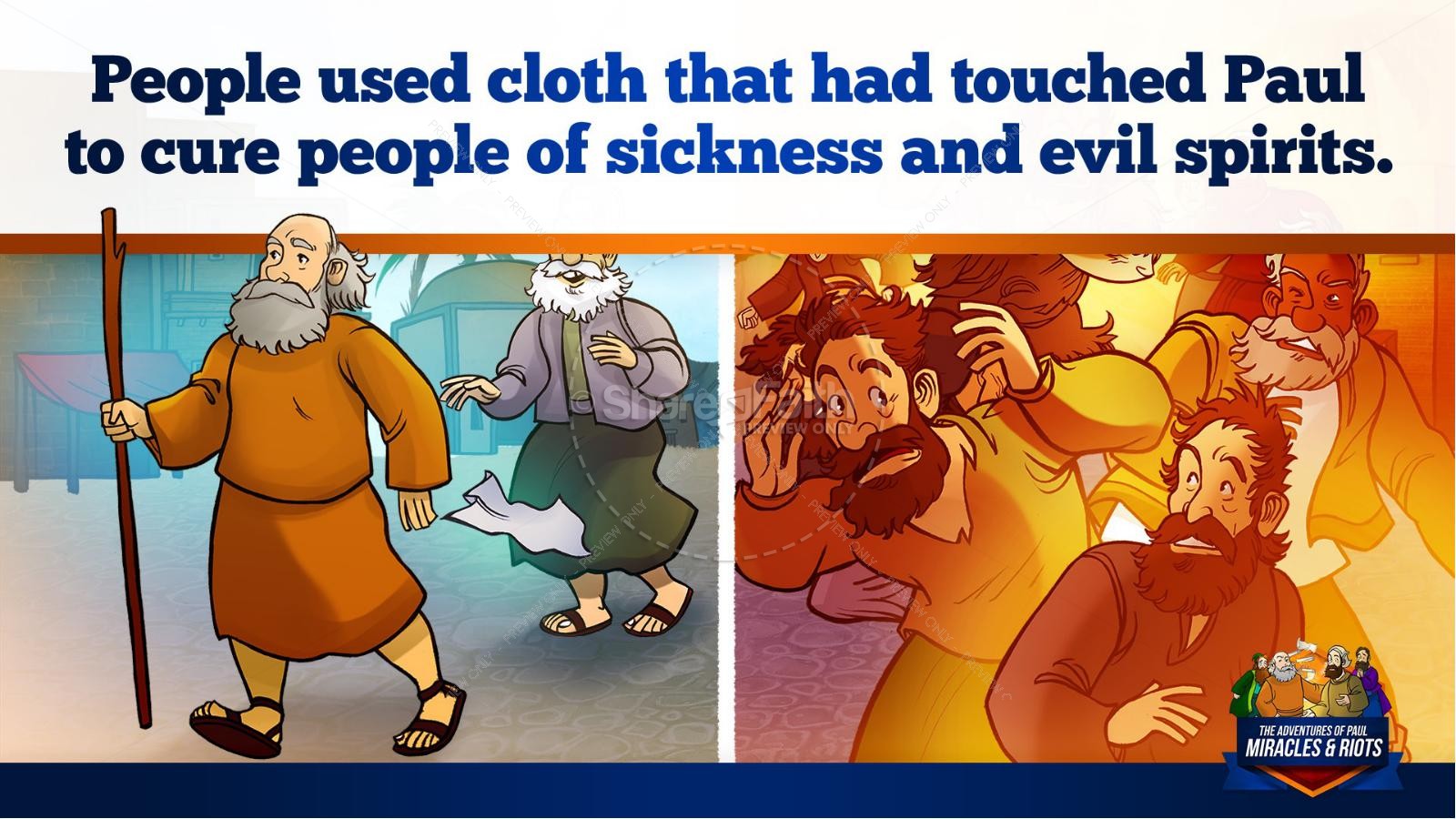 Acts 19 Miracles & Riots Kids Bible Story | slide 20