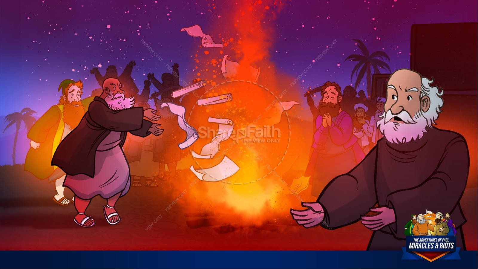 Acts 19 Miracles & Riots Kids Bible Story | slide 22