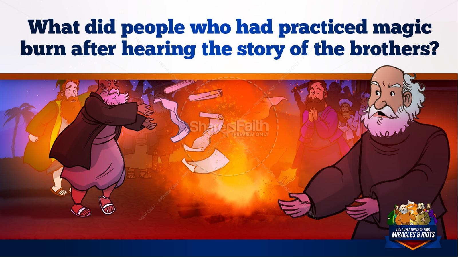 Acts 19 Miracles & Riots Kids Bible Story | slide 23