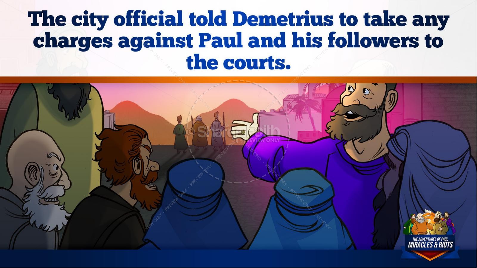 Acts 19 Miracles & Riots Kids Bible Story | slide 36